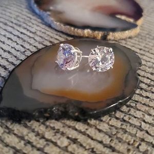 Sterling Silver Simulated Diamond earrings